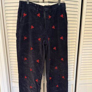 Castaway Nantucket Corduroy Lobster embroidered pants
